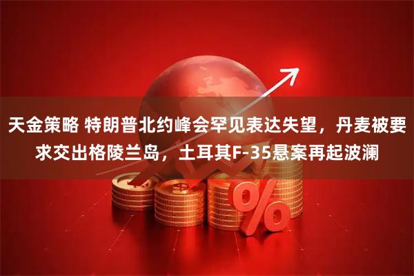 天金策略 特朗普北约峰会罕见表达失望,丹麦被要求交出格陵兰岛,土耳其F-35悬案再起波澜